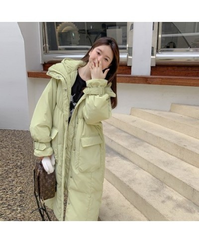 Lengthened winter coat women's Korean version loose thickened long knee-length cotton-padded jacket $90.26 - Jackets & Coats