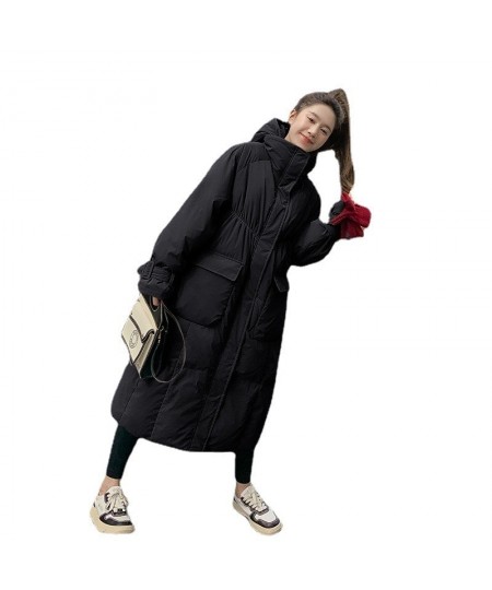 Lengthened winter coat women's Korean version loose thickened long knee-length cotton-padded jacket $90.26 - Jackets & Coats