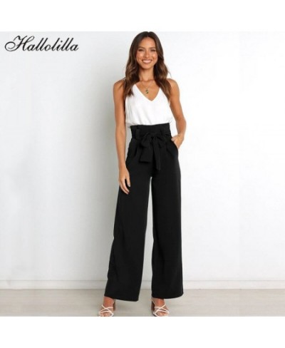 Fashion High Waist Pants Women Office Lady Trousers Wide Leg Pants Woman Clothes Loose Capris Ladies Bottom Pantalones Mujer ...