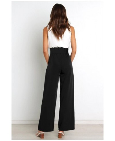 Fashion High Waist Pants Women Office Lady Trousers Wide Leg Pants Woman Clothes Loose Capris Ladies Bottom Pantalones Mujer ...