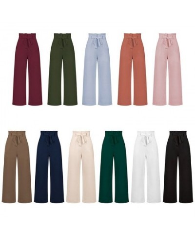 Fashion High Waist Pants Women Office Lady Trousers Wide Leg Pants Woman Clothes Loose Capris Ladies Bottom Pantalones Mujer ...