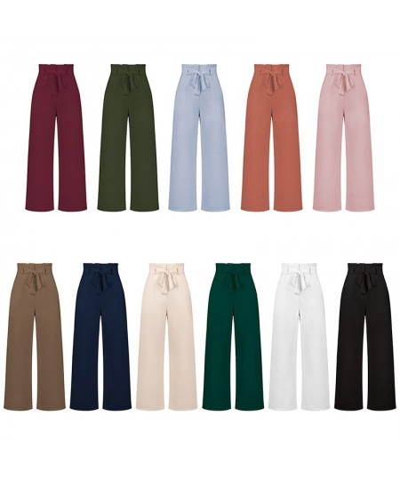 Fashion High Waist Pants Women Office Lady Trousers Wide Leg Pants Woman Clothes Loose Capris Ladies Bottom Pantalones Mujer ...