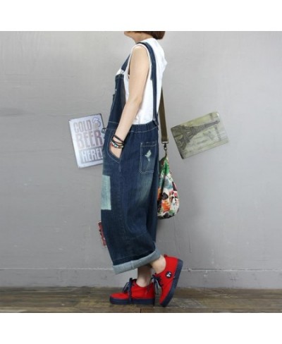 2023 New Fashion Overalls Sleeveless Denim Loose Jumpsuits And Rompers With Pockets Wide Leg Women Trousers $87.25 - Jumpsuits