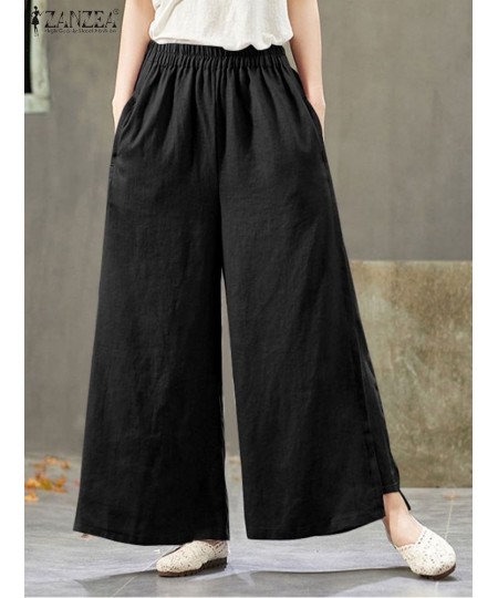 Women Wide Leg Trousers 2023 Kaftan Autumn Pants Casual High Waist Long Pantalon Palazzo Female Solid Turnip Oversized 7 $40....