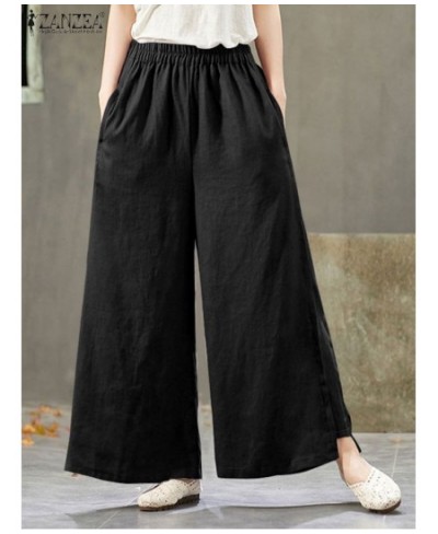 Women Wide Leg Trousers 2023 Kaftan Autumn Pants Casual High Waist Long Pantalon Palazzo Female Solid Turnip Oversized 7 $40....