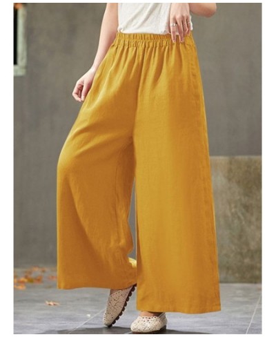 Women Wide Leg Trousers 2023 Kaftan Autumn Pants Casual High Waist Long Pantalon Palazzo Female Solid Turnip Oversized 7 $40....