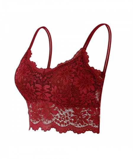 2022 Women Lace Bras Top Comfortable Bralette Solid Color Sexy Underwear Vest Female Hollow Out Wireless Lingerie Seamless Br...