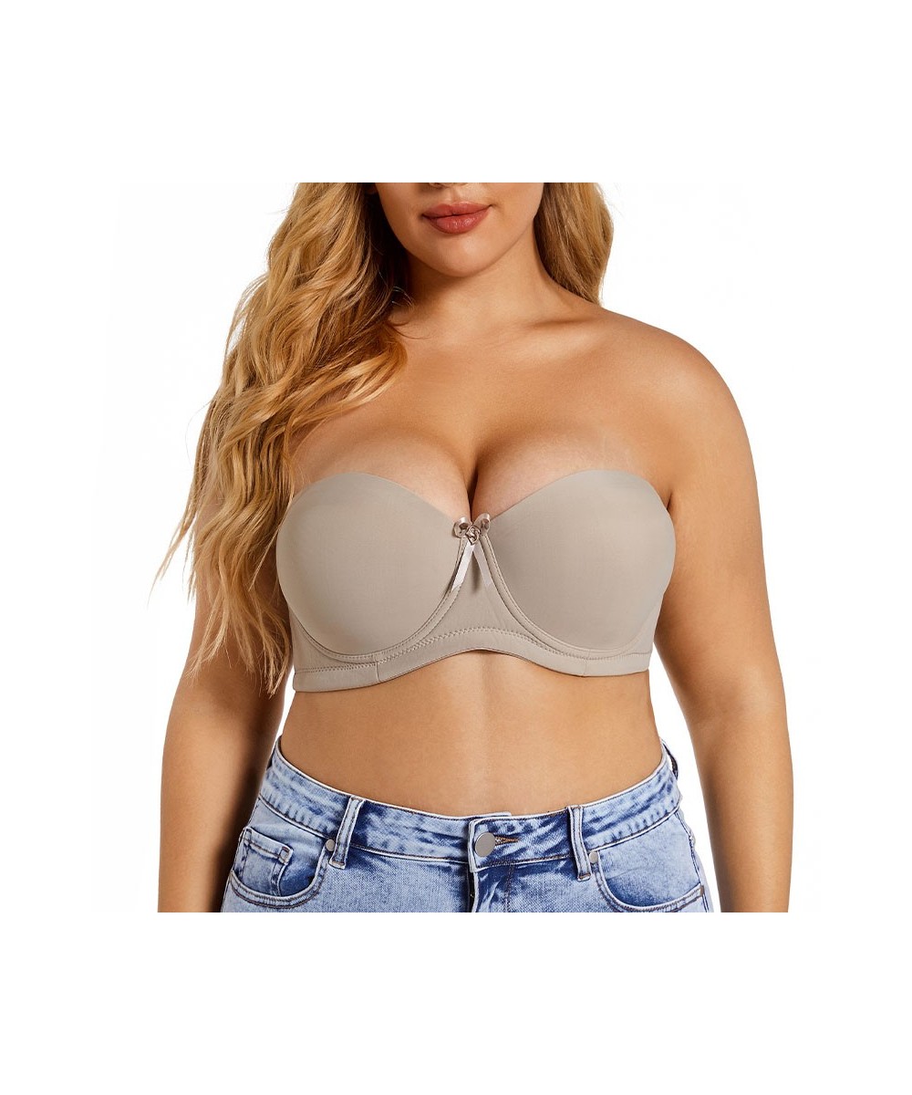 Plus Size Strapless Bra Push Up Women Underwear Seamless Sexy Lingerie Invisible Non Slip Brassiere $22.01 - Underwear