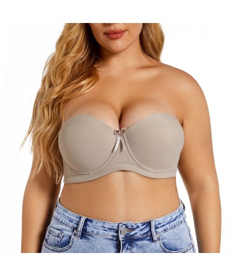 Plus Size Strapless Bra Push Up Women Underwear Seamless Sexy Lingerie Invisible Non Slip Brassiere $22.01 - Underwear