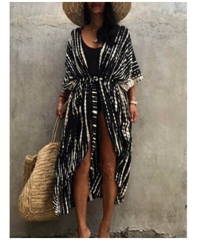 2023 Sexy Printed Beach Cover Up Chiffon Cover-ups Swimwear Beach Wear Summer Beachwear Female Women Long Dress $32.89 - Swim...