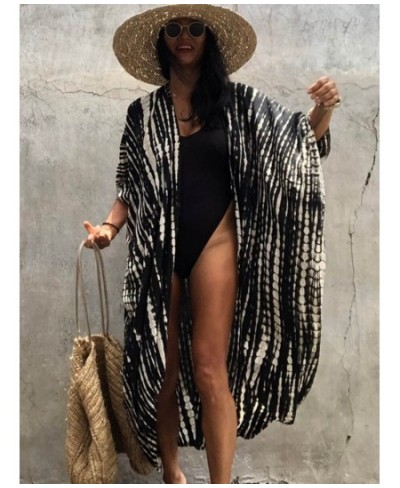 2023 Sexy Printed Beach Cover Up Chiffon Cover-ups Swimwear Beach Wear Summer Beachwear Female Women Long Dress $32.89 - Swim...