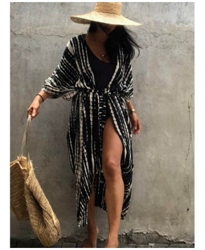 2023 Sexy Printed Beach Cover Up Chiffon Cover-ups Swimwear Beach Wear Summer Beachwear Female Women Long Dress $32.89 - Swim...