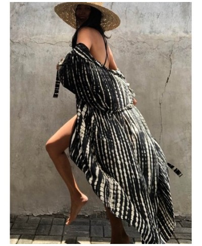 2023 Sexy Printed Beach Cover Up Chiffon Cover-ups Swimwear Beach Wear Summer Beachwear Female Women Long Dress $32.89 - Swim...