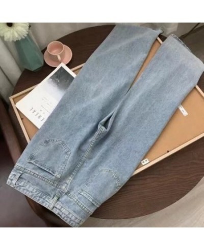 streetwear high waist women's fashion jeans woman girls women wide leg pants trousers female jean femme denim bagge mom jeans...