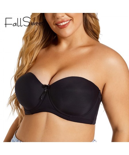 Plus Size Strapless Bra Push Up Women Underwear Seamless Sexy Lingerie Invisible Non Slip Brassiere $22.01 - Underwear