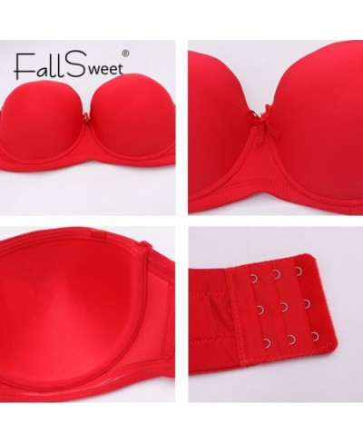 Plus Size Strapless Bra Push Up Women Underwear Seamless Sexy Lingerie Invisible Non Slip Brassiere $22.01 - Underwear