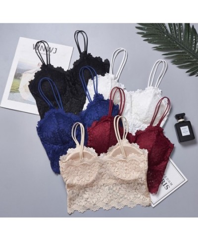 3pcs Set Lace Bra Seamless Beauty Back Bralette Women Sexy Wrapped Chest Camisole Tube Top Bottoming Underwear Vest Lingerie ...