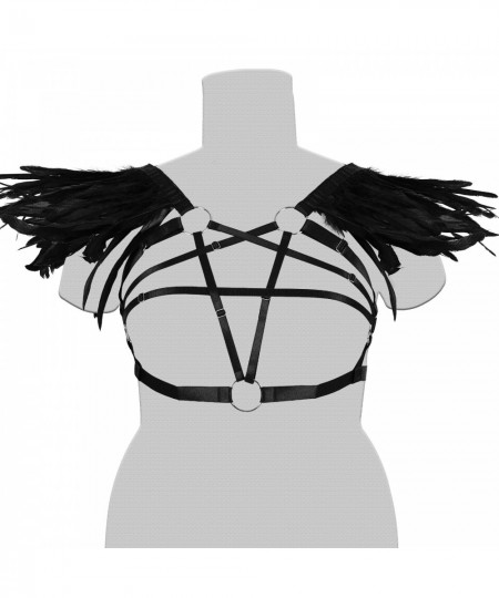 Plus Size Bondage Pentagram Underwear Garter Belt Harajuku Punk Harness Bra Dance Rave Wear Costumes Goth Body $18.99 - Under...