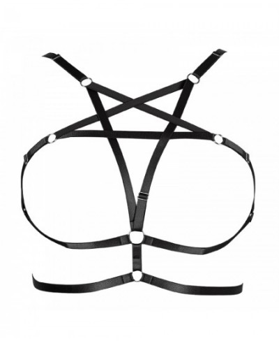 Plus Size Bondage Pentagram Underwear Garter Belt Harajuku Punk Harness Bra Dance Rave Wear Costumes Goth Body $18.99 - Under...