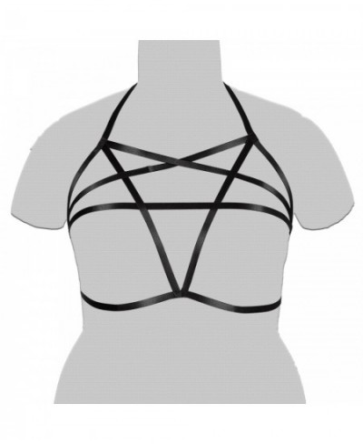 Plus Size Bondage Pentagram Underwear Garter Belt Harajuku Punk Harness Bra Dance Rave Wear Costumes Goth Body $18.99 - Under...