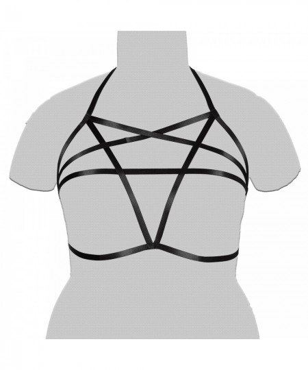 Plus Size Bondage Pentagram Underwear Garter Belt Harajuku Punk Harness Bra Dance Rave Wear Costumes Goth Body $18.99 - Under...