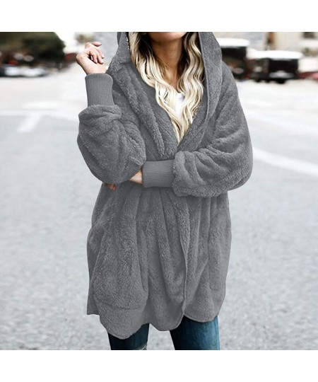 Winter Coat Women Fur Cardigan Jacket Long Sides Both Side Wearing Faux Fur Coat Teddy Coat Ladies Autumn Winter Thermal Coat...