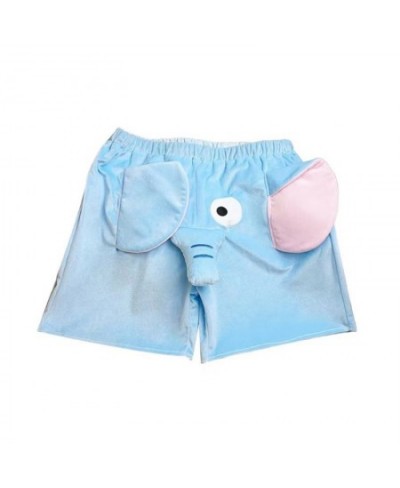 Unisex Loungewear Plush Shorts Funny Cartoon 3D Elephant Animal Comfortable Plush Lounge Sleep Short Pant Birthday Gift $34.3...