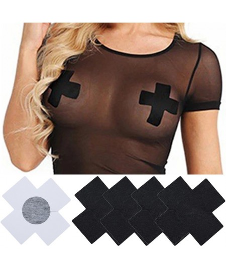 20pcs Women Invisible Bra Nipple Covers Sexy Cross Silk Cloth Nipple Patch Shield Stickers Breast Pasties Intimates Accessori...