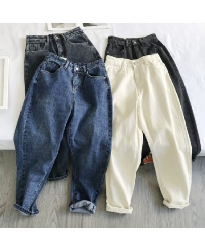 (No Belt) Women Clothing Jeans High Waist Straight 2023 Spring Autumn New Boyfriend Denim Trousers Loose Mom Casual Pants $37...