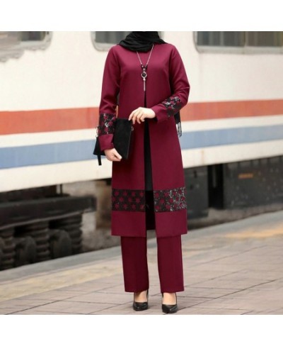 2023 Patch Designs Chiffon Muslim Women Long Tops Sets Women Muslim Pants Ramadan Prayer Clothes 2 Piece Set $49.33 - Muslim ...