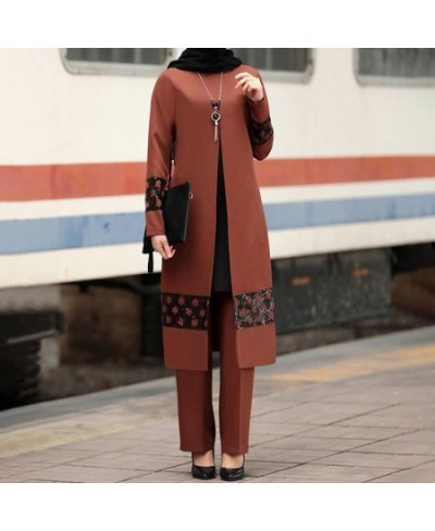 2023 Patch Designs Chiffon Muslim Women Long Tops Sets Women Muslim Pants Ramadan Prayer Clothes 2 Piece Set $49.33 - Muslim ...