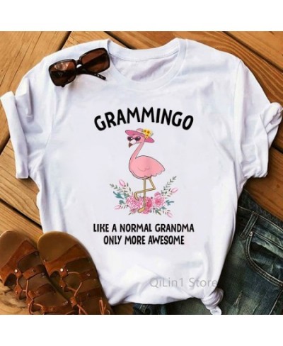 Cute Grandma/Grandmother T-Shirt Women Funny Flamingo Grammingo Like A Normal Grandma Only More Awesome T Shirts Graphic Tee ...