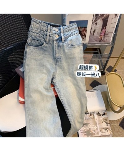 Jeans for Women High Waisted Denim Pants Korean Chic Straight Pants Wide Leg Bottom Pants Streetwear 2023 Spring Jeans $54.79...