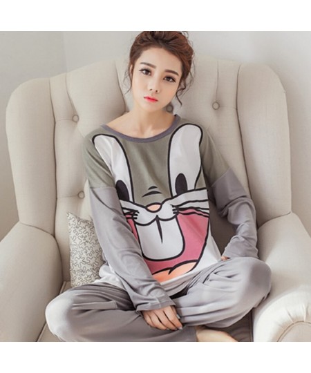 Autumn Winter New Long-Sleeved Pajamas Women's Casual Sleepwear Cute Cartoon Nightwear Women's Home Clothes Casual Nightgown ...