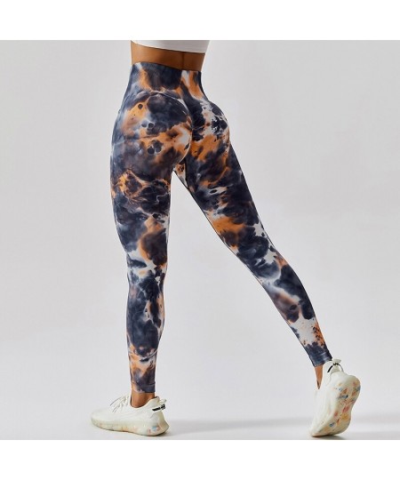 Women Sexy Leggings 2023 Spring Summer New Seamless Ladies Fitness Clothing tie-dyed Tight Pant High Waisted Push Up Sport Pa...