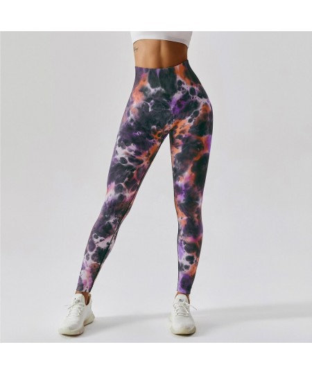 Women Sexy Leggings 2023 Spring Summer New Seamless Ladies Fitness Clothing tie-dyed Tight Pant High Waisted Push Up Sport Pa...