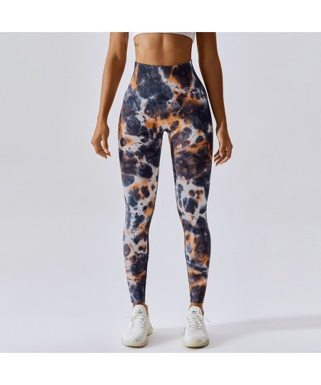 Women Sexy Leggings 2023 Spring Summer New Seamless Ladies Fitness Clothing tie-dyed Tight Pant High Waisted Push Up Sport Pa...