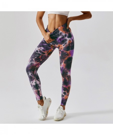 Women Sexy Leggings 2023 Spring Summer New Seamless Ladies Fitness Clothing tie-dyed Tight Pant High Waisted Push Up Sport Pa...