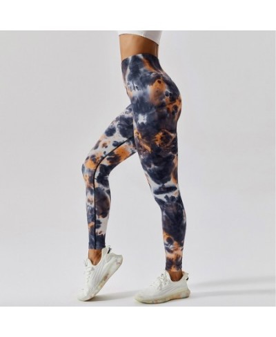 Women Sexy Leggings 2023 Spring Summer New Seamless Ladies Fitness Clothing tie-dyed Tight Pant High Waisted Push Up Sport Pa...