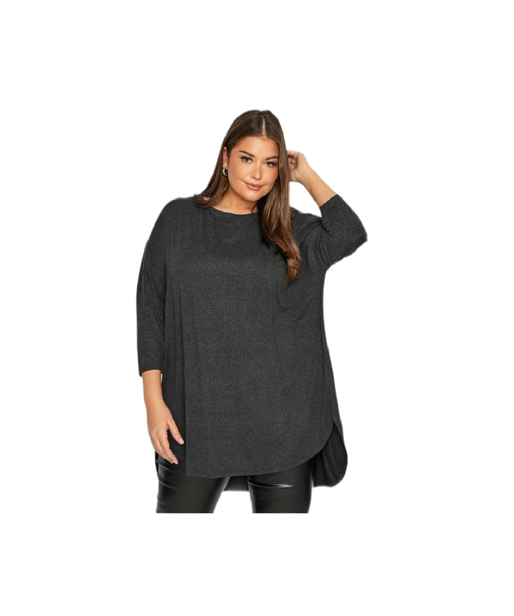 Plus Size 3/4 Sleeve Fall Casual T-shirt Women Solid Color O-neck Pullover Tunic Tops Female Large Size Blouse Shirts 4XL 5XL...