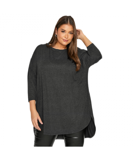 Plus Size 3/4 Sleeve Fall Casual T-shirt Women Solid Color O-neck Pullover Tunic Tops Female Large Size Blouse Shirts 4XL 5XL...