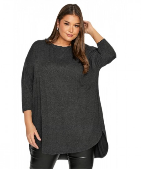 Plus Size 3/4 Sleeve Fall Casual T-shirt Women Solid Color O-neck Pullover Tunic Tops Female Large Size Blouse Shirts 4XL 5XL...