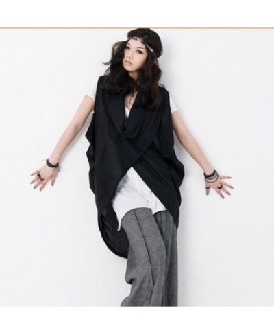 2023 Women'sLoose sleeveless black vest long loose coat oversized Street style 16961 $92.08 - Jackets & Coats