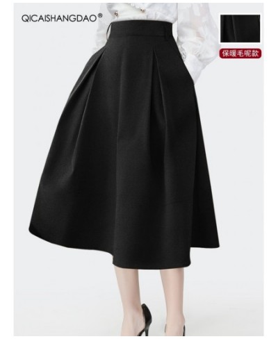 Elegant Hepburn Style 2022 Spring Summer High Waist Black Fashion Skirt Women Mid-length A-Line Ball Gown Skirts BIG Swing $7...