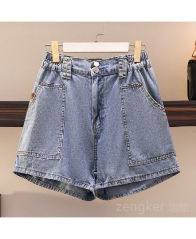 6XL 5XL denim shorts women loose summer plus size all-match large size wide leg pants Elastic Waist $48.57 - Bottoms