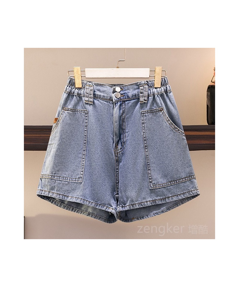 6XL 5XL denim shorts women loose summer plus size all-match large size wide leg pants Elastic Waist $48.57 - Bottoms